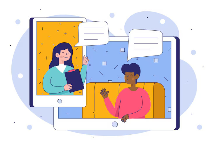 Videocalling with Therapist